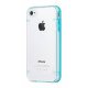 Coque Plexiglass Moxie contour et griffes couleur Bleue pour iPhone 4/4S