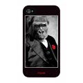 Coque Monkey Collection Flower Red by Moxie pour iPhone 4/4S