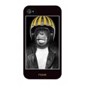 Coque Monkey Collection Helmet Yellow by Moxie pour iPhone 4/4S