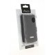 Etui rabat cuir et aluminium noir pour iPhone 4/4S