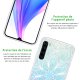 Coque Xiaomi Redmi Note 8 T silicone transparente Mandala Turquoise ultra resistant Protection housse Motif Ecriture Tendance Evetane
