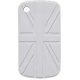 Coque blanche en silicone avec drapeau du Royaume-Uni en relief pour BlackBerry Curve 8520/9300