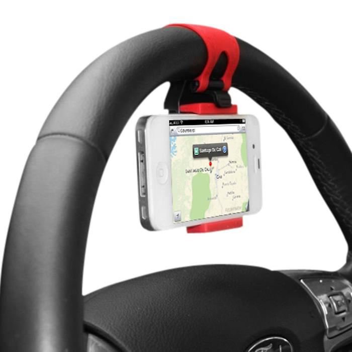 Support Voiture attache Volant pour Smartphone - Français