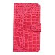 Etui livre croco glossy rose pour Apple iPhone 5/5S