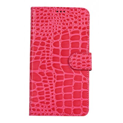 Etui livre croco glossy rose pour Apple iPhone 5/5S