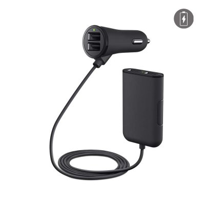 Chargeur voiture  4xUSB charge rapide 5.4A multi-voyageurs