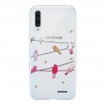 Coque Samsung Galaxy A50 silicone transparente Oiseaux Marbre ultra resistant Protection housse Motif Ecriture Tendance Evetane