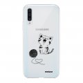 Coque Samsung Galaxy A50 silicone transparente Chat et Laine ultra resistant Protection housse Motif Ecriture Tendance Evetane