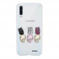Coque Samsung Galaxy A50 silicone transparente Trio Ananas ultra resistant Protection housse Motif Ecriture Tendance Evetane