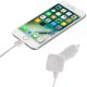 Chargeur voiture muvit compatible avec Apple Lightning MFI 2.4A 1.2m blanc