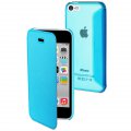 Muvit Etui Easy Folio Bleue Dos Translucide Pour Apple Iphone 5c