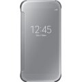 Etui à rabat Clear View Cover Samsung argenté pour Galaxy S6