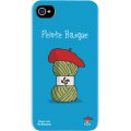 Coque rigide bleue Hihihi Pelote Basque pour iPhone 4/4S