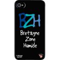 Coque rigide noire Hihihi Bretagne Zone Humide pour iPhone 4/4S