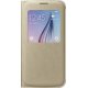 Etui Folio Samsung S-View Cover Fabric gold pour Samsung Galaxy S6