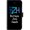 Etui folio Hihihi Bretagne Zone Humide noir pour Apple iPhone 4/4S