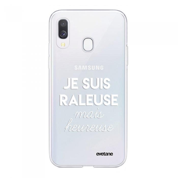 فن القهوة Coque Samsung Galaxy A20e 360 intégrale transparente Raleuse mais heureuse blanc Tendance Evetane. - Coquediscount