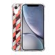 Coque iPhone Xr anti-choc souple angles renforcés transparente Marbre Corail et Bordeaux Evetane.