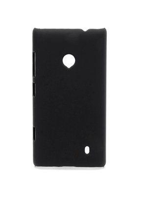 Coque noire rigide touché gomme pour Nokia Lumia 520