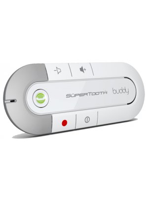 Kit mains-libres Bluetooth stéréo Supertooth Buddy blanc