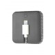 Cable de charge Lightning 2 en 1 + batterie gris ardoise pour iPhone