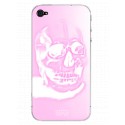 Autocollant +Coque Pink Neon Skull pour Apple iPhone 4/4S