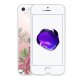 Coque iPhone 5/5S/SE silicone transparente Lys violettes ultra resistant Protection housse Motif Ecriture Tendance Evetane