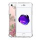 Coque iPhone 5/5S/SE anti-choc souple angles renforcés transparente Lys violettes Evetane.