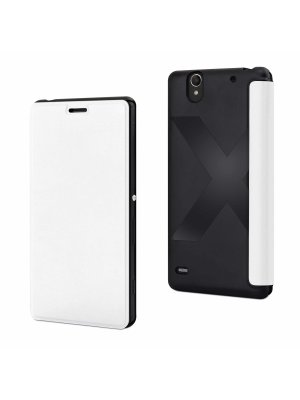 Mfx Etui Easy Folio Blanc Pour Sony Xperia C4**