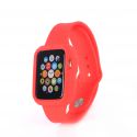 Bracelet bumper silicone rouge pour Apple Watch 42mm