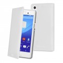Mfx Etui Slim Folio Luxe Blanc Pour Sony Xperia M4 Aqua/m4 Aqua**