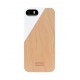 Coque rigide blanche Wooden Clic V3 pour Apple iPhone 5/5S
