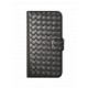 Etui En Cuir Veritable Tresse Noir Iphone6+