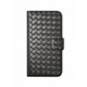 Etui En Cuir Veritable Tresse Noir Iphone6+