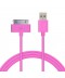 Câble 30 Broches/ USB rose - iPhone 3G/ 3GS /4 /4S + iPad 2/ 3