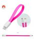 Câble plat magnétique USB/Lightning 20 Cm Rose