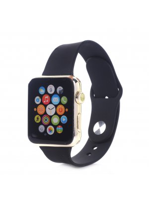 Bracelet silicone noir sans adaptateur pour Apple Watch 38mm