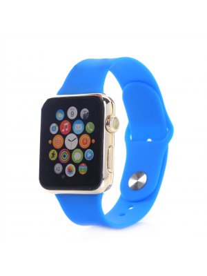 Bracelet silicone bleu sans adaptateur pour Apple Watch 42mm