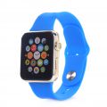 Bracelet bleu silicone sans adaptateur pour Apple Watch 38mm