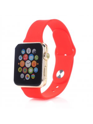 Bracelet silicone rouge sans adaptateur pour Apple Watch 38mm