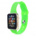 Bracelet vert silicone sans adaptateur pour Apple Watch 38mm