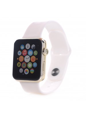 Bracelet silicone blanc sans adaptateur pour Apple Watch 42mm