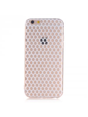 Coque souple transparente ultra slim nid d'abeille blanc pour Apple iPhone 6 Plus
