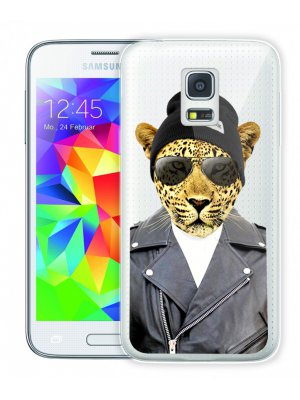 Moxie coque crystale rigide léopard Rock pour Samsung Galaxy S5 mini