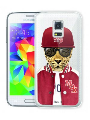 Moxie coque crystal rigide léopard baseball pour Samsung Galaxy S5