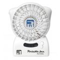 Mini ventilateur portable blanc avec lumière et Power Bank 4400mAh
