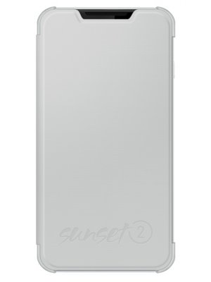 Wiko Etui Cover Back Folio Blanc Wiko Sunset 2**