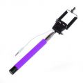 Perche selfie retractable violet avec déclencheur mini jack 3,5mm
