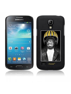 Moxie coque rigide noire singe casque jaune pour Samsung Galaxy S4