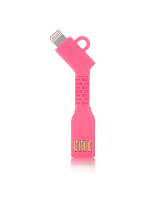 Câble porte clé USB/Lightning rose
